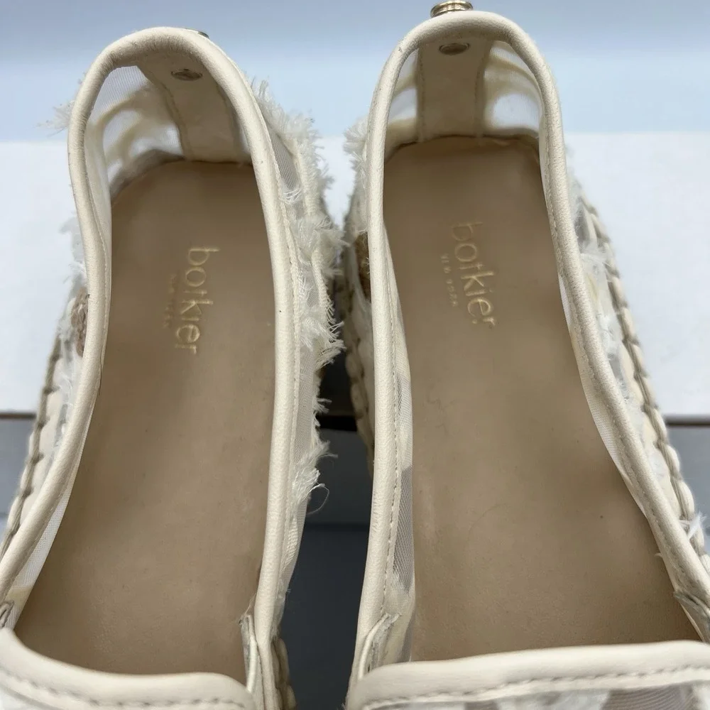 NEW Botkier Sara Lace New York Espadrille Platform Flat Pink Womens Size 7.5M